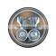 Black 7" Round Vortex LED Headlight with Low-High Halo 7" Vortex LED Headlamp 12v 24v Led lights