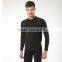 custom long sleeve black Nylon running compression tights