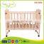 WBC-09A dual safety hooded locking wheels wooden baby cot bed protection                        
                                                Quality Choice