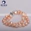pink color 8-9mm Baroque nugget shape freshwater pearl bracelet wholesale