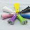 2015 Hot selling 2.1A dual usb car charger colorful12v universal car charger for samsung blackberry