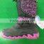 Two color midsole TPR sole girls PINK snow boots CS-12