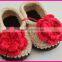 beautiful shoes of girls hand knit baby shoes with crochet flower