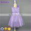 Brand New Style Lace Tutu Purple Flower Kids Wedding Gown Birthday Party Wear Princess Children Clothes Fancy Dresses For Girls