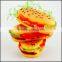 plastic pet hamburger shape toy, custom made pet like food toy, custom made plastic food for pet chew