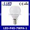 low price G45 P45 plastic aluminum e14 led bulb