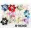 baby satin flower rhinestone baby hair clips