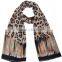 Chiffon Custom Hot Fashion 100% Polyester Scarf With Animal Printed Design For Lady