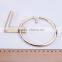 Guangzhou factory alloy GL-shaped handbag handle for tote bag