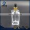 Fancy 100ml clear square glass essential oil bottle