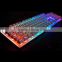 hot sales rainbow color backlight standard wired mechanical keyboard feel
