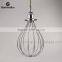 Wire Cage Lamp Shade with Brass Lamp Socket/Braided Wire