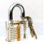 Professional Cutaway Inside View of Practice Cadeado Padlocks Lock Pick Lock Training Trainer Pick for Locksmith with two Keys