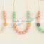 multicolor round teething beads necklace factory wholesale teething baby necklace breakaway claspsstatement necklace TN060