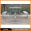 Hot-sale square stainless steel outdoor picnic table chairs