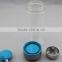 high transparency glass water bottle with Portable belt