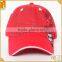 2016 new high quality red 100% cotton 6 panel printed embroidered child safety baseball cap