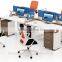 Liansheng Furniture Melamine Office Workstation Staff Used Office Table Desk With Movable Base