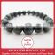 Grey Tiger eye Bracelet, Power stone made of Grey Tiger-stone beads, Buddhist beads bracelet, tiger eye bracelet, made in Japan