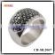 Wide high polished men's stainless steel rings