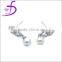 wholesale fashion jewelry 925 sterling silver pearl drop earring ear studs