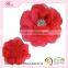China factory wholesales Rosettes DIY flowers clothing accessries satin silk carnation fabric flower hair accessory