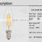 led Filament bulb 2W/4W E14 E12 fialment candle bulbs white/warm white AC220V/110V led lighting lamp edison bulb