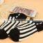 Fashion thin striped youngth short trend cotton socks