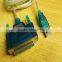 2016 25 pin male cable usb to parallel printer 25pin cable driver