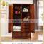 Double-Door Wood Wardrobe Armoire with 2- Drawers
