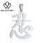  hot sale Stainless steel jewelry chinese word ren pendant necklace for ninja men women