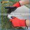 BSSAFETY red nylon polyester knitting nitrile glove manufacturers