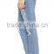Frayed holes and fading lend a well-loved look to boyfriend jeans(LOTW024)