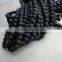 DIY Custom Jewellry Findings-black Round Natural Lava Stone Loose Beads for Bracelets