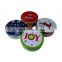 empty sweets cake metal round tins for food with FDA reported