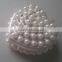 delicate pewter trinket box beaded by pearls