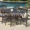 7-piece Dinning Set Extendable Long Table Set Cast Aluminum Outdoor Garden Furniture