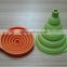 Newest promotional kitchen untensil tool silicone collapsible funnel