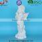White Glazed Ceramic Standing Angel for Christmas Decor and Home Decor