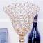 2016 new design Morning glory crystal candlestick Metal Plated Candle holder Home Decoration
