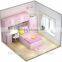 Pink and Blue Bed Children Bedroom Furniture Storage Multifuntional Combined-bed for Kids