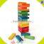 Wholesale 54 PCS children wooden building bricks game toy colorful kids stacking wooden building bricks game toy W13D154