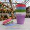 plastic wave shaped garden flower pot