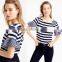 women clothing summer plus size tops Stripe Plaid Ruffle-sleeve top latest design shirts