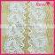 Wholesale fashionable flower guipure lace fabric for ladies garments WLCB-054
