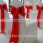 red satin chair sash for party decoration