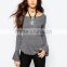 China factory OEM ODM 2015 new fashion customized Oversized Bell Sleeve Top