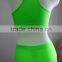 Wholesale Fashion Seamless Women's Green Sports Bra and Shorts Set
