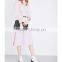 Wholesale Women Apparel Ruffled Trims Curved Hem Collar Pink Cotton Shirt(DQE0263T)