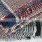 New arrival square wholesale factory europe lady plaid checked pashmina shawl 100%acrylic
